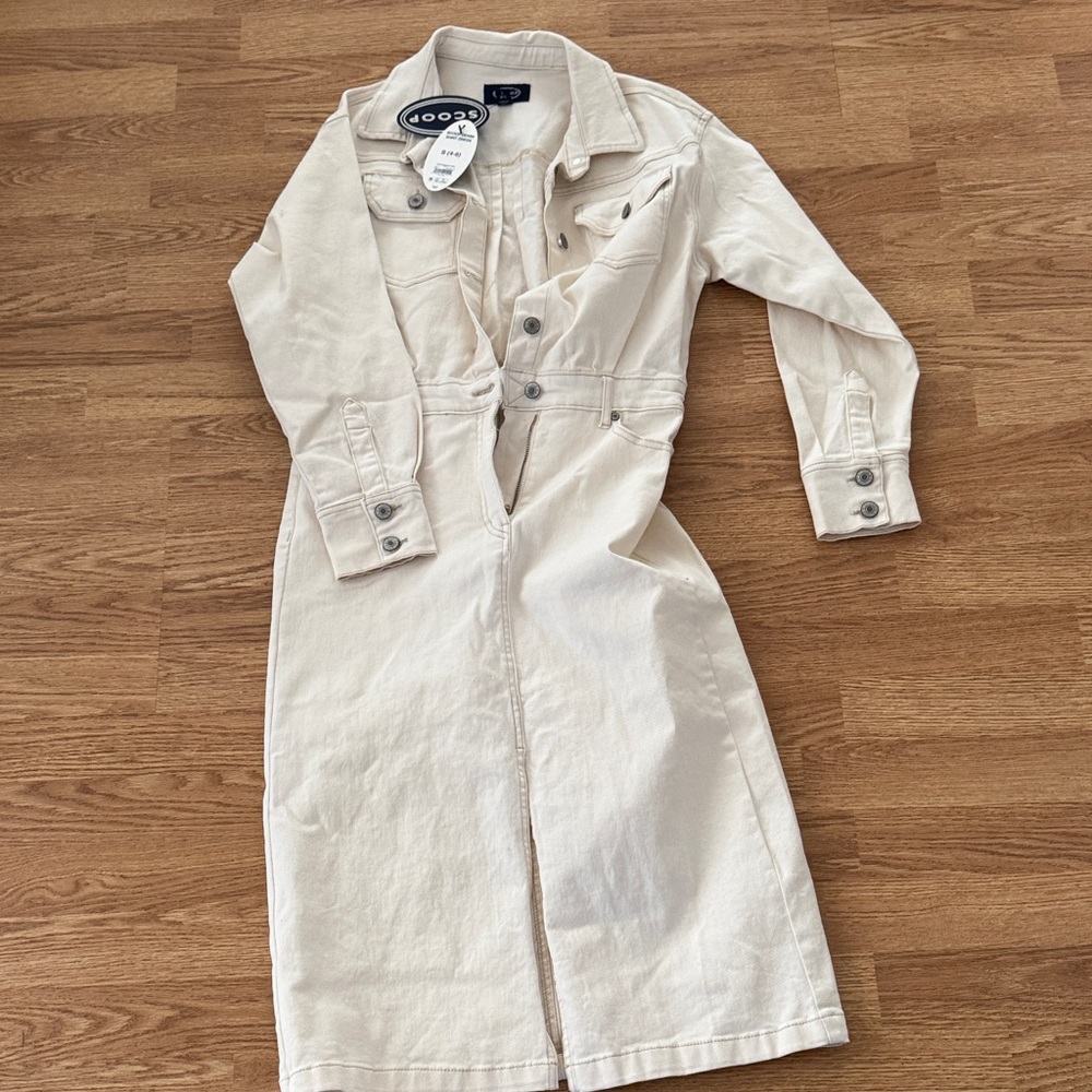 Scoop NYC Cream Midi Dress